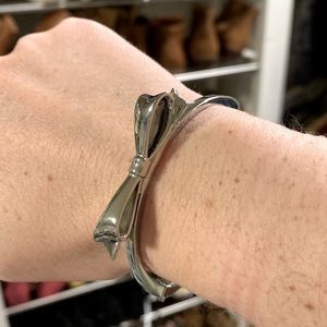 Silver Kate Spade Bow Bracelet with clasp